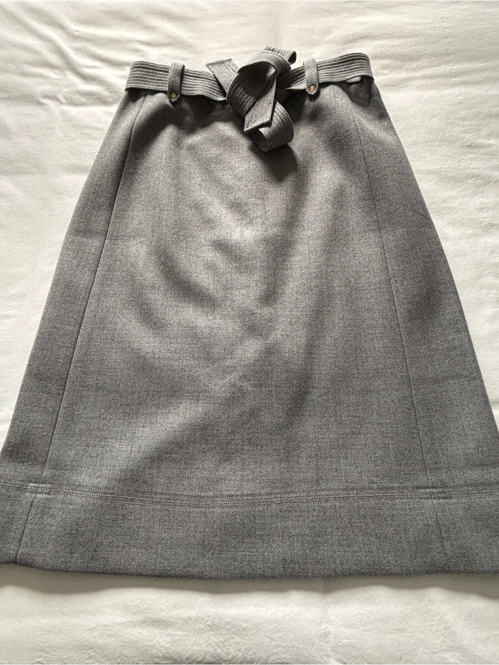 NWOT! RARE! J.Crew Double-Serge Wool Pencil Skirt With Adjustable Tie Belt